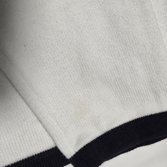 Janie and Jack Cotton White Cardigan with Black Bow Accents - Picture 10 of 11